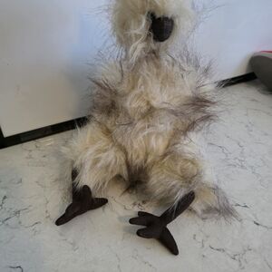 Jellycat Cream and Brown Plush Chicken